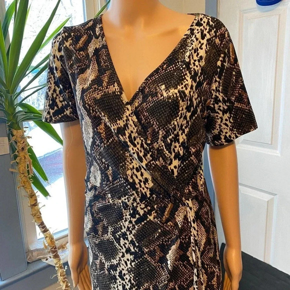 One Clothing Snake Skin Print Stretchy Comfortable Dress Women Size L - Picture 6 of 6